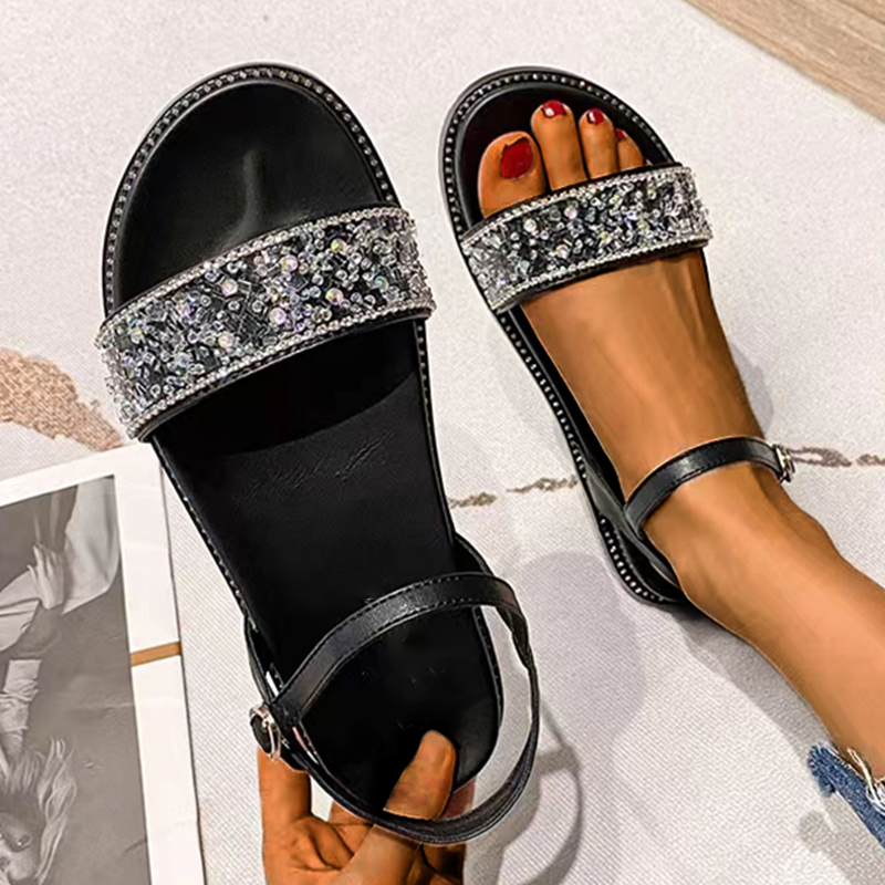 Belifi Fashion Pearl Crystal Sandals