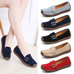 Belifi Leather Flat-bottomed Casual Shoes