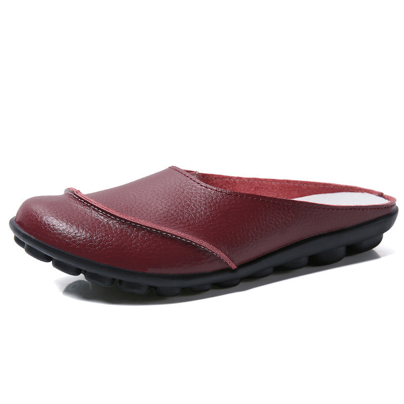 Belifi Slippers: Leather Soft Soles Comfortable Flat Shoes - Enhance Your Style & Comfort