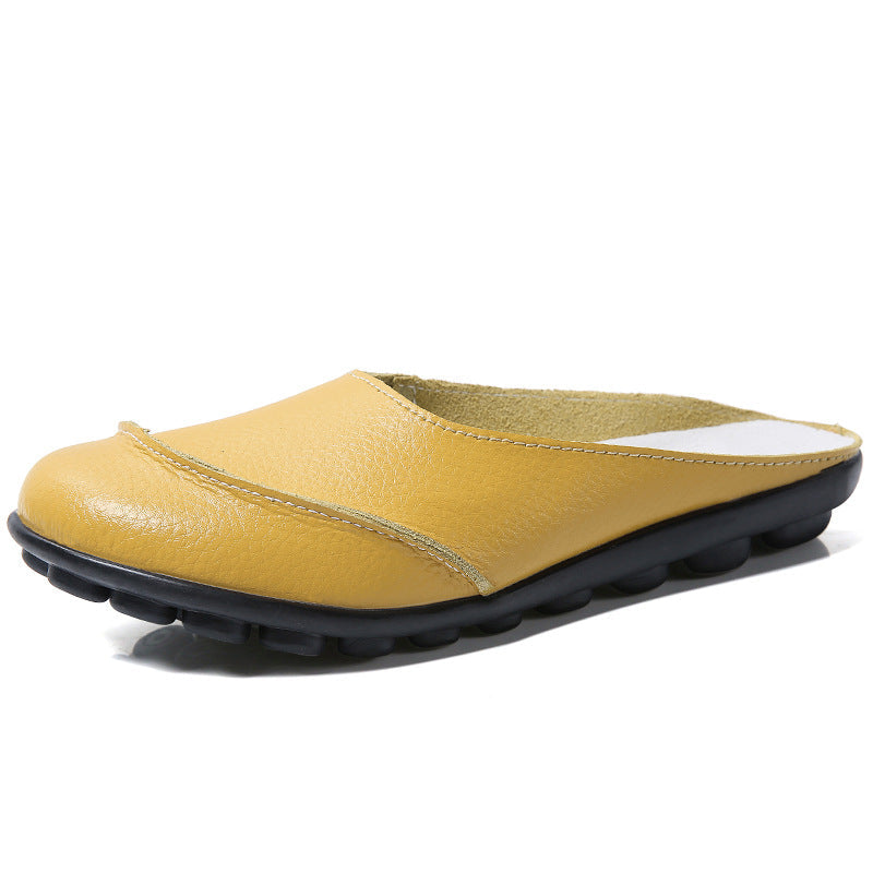 Belifi Slippers: Leather Soft Soles Comfortable Flat Shoes - Enhance Your Style & Comfort