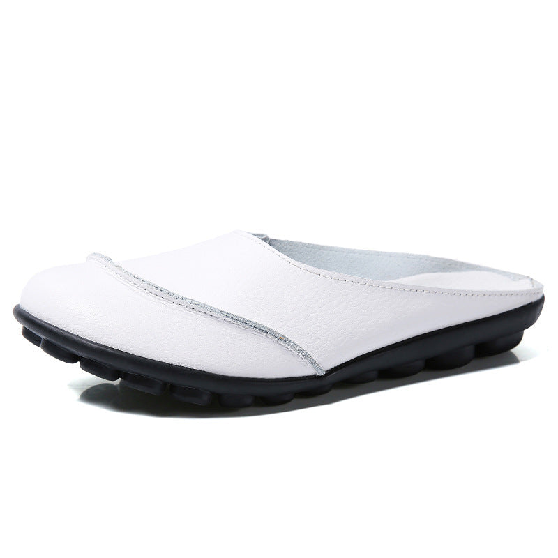 Belifi Slippers: Leather Soft Soles Comfortable Flat Shoes - Enhance Your Style & Comfort