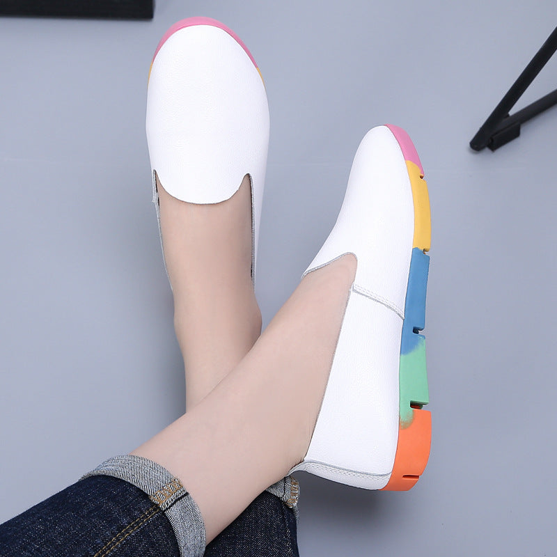 Belifi Colored Soft-soled Fashion Flat-soled Shoes