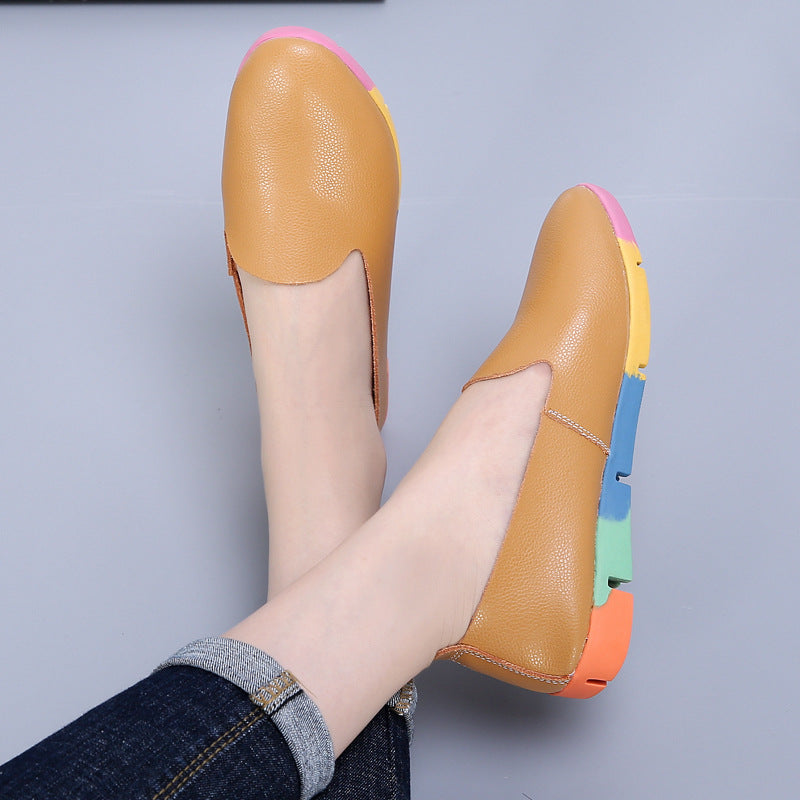 Belifi Colored Soft-soled Fashion Flat-soled Shoes