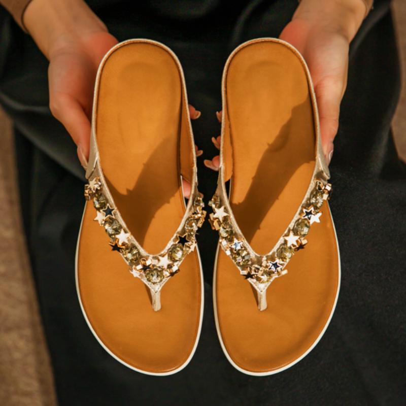 Belifi Summer Star Bling Slippers