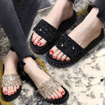 Belifi Soft Sole Non-Slip Sparkling Slippers