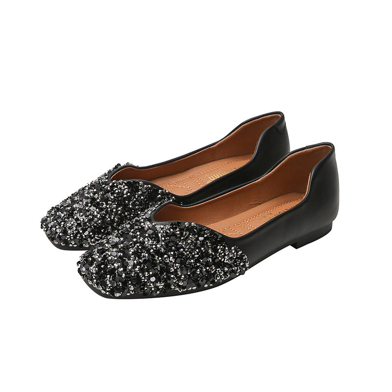 Belifi Women's Rhinestone Flats Fashion Sequin Wedding Shoes