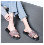 Belifi Soft Sole Non-Slip Shiny Slippers