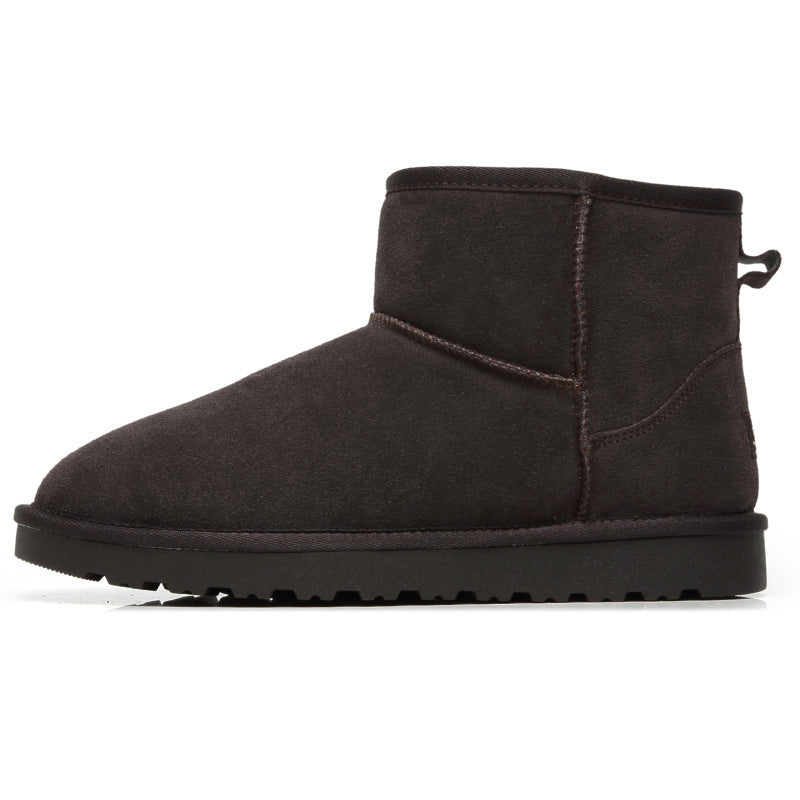 Belifi Women's flat short warm snow boots