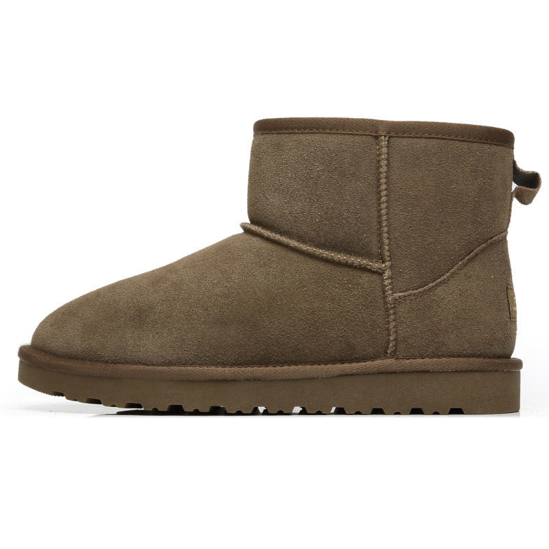 Belifi Women's flat short warm snow boots