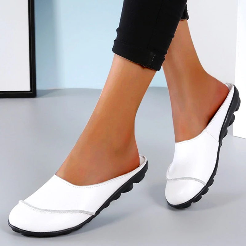 Belifi Slippers: Leather Soft Soles Comfortable Flat Shoes - Enhance Your Style & Comfort