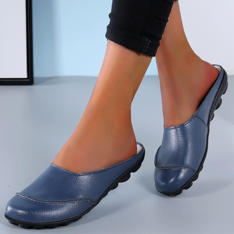 Belifi Slippers: Leather Soft Soles Comfortable Flat Shoes - Enhance Your Style & Comfort