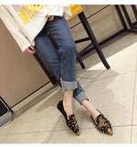 Pointed Tide Versatile Rhinestone Rivet Shallow Flat Sole Single Shoes