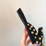 Joker Rhinestone Pointed Flat-bottomedSlippers