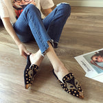 Joker Rhinestone Pointed Flat-bottomedSlippers