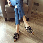 Joker Rhinestone Pointed Flat-bottomedSlippers