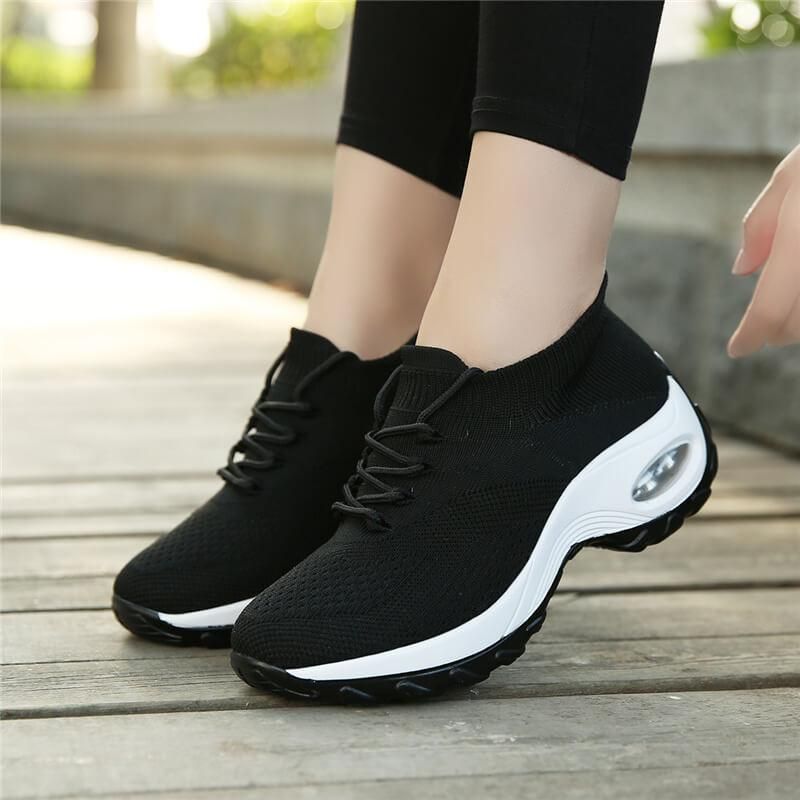 Belifi Lace Up Walking Running Shoes Platform Sneakers