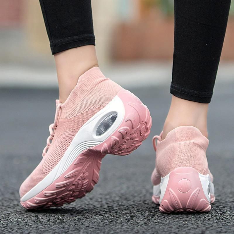 Belifi Lace Up Walking Running Shoes Platform Sneakers
