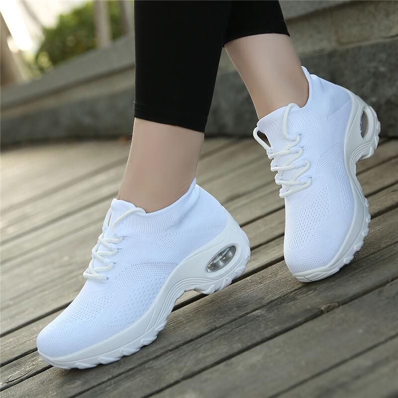 Belifi Lace Up Walking Running Shoes Platform Sneakers