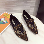 Rhinestone Rivet Flat Pointed JokerFashion Shoes