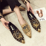 Versatile Rhinestone FlatShallow Mouth Single Shoes