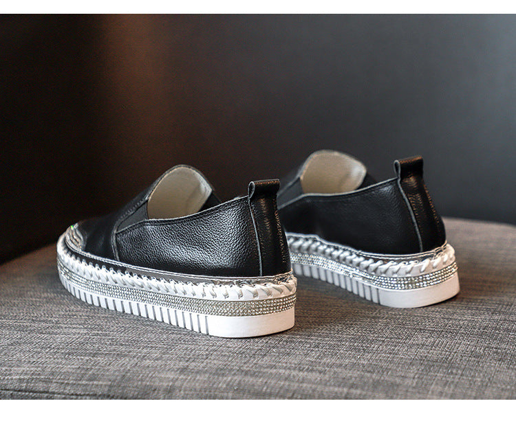 Belifi Casual Versatile Diamond Inlaid Shoes