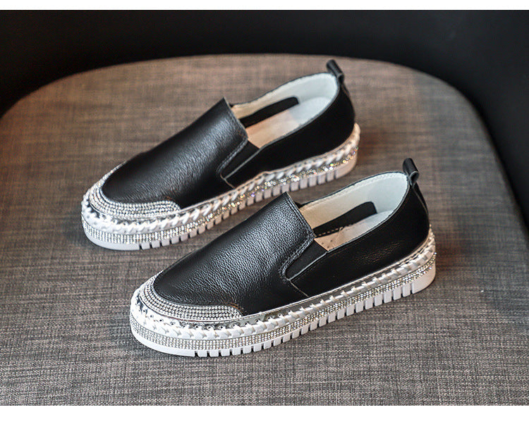 Belifi Casual Versatile Diamond Inlaid Shoes