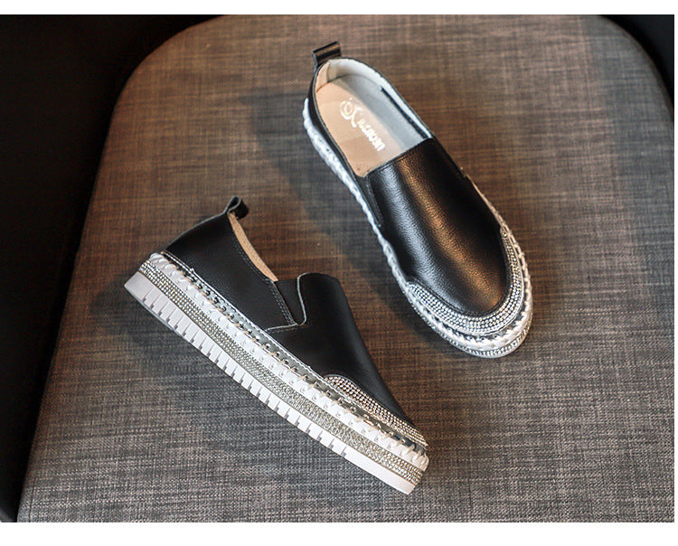 Belifi Casual Versatile Diamond Inlaid Shoes