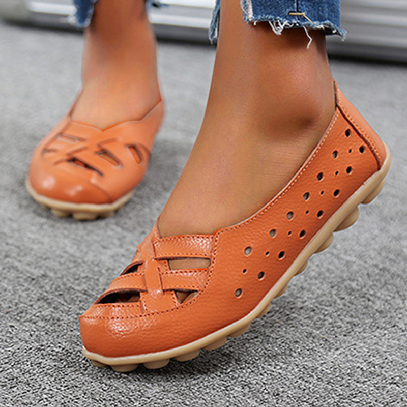 Belifi Summer Flat-bottomed Sandals Hollow Shoes Women's Shoes