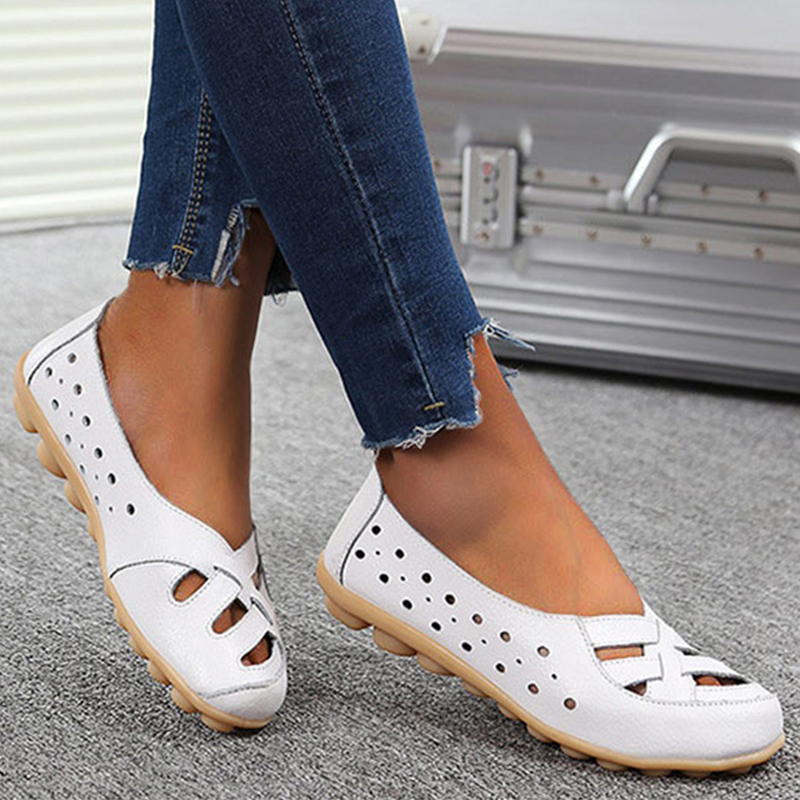 Belifi Summer Flat-bottomed Sandals Hollow Shoes Women's Shoes