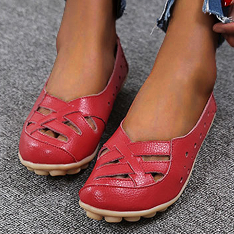 Belifi Summer Flat-bottomed Sandals Hollow Shoes Women's Shoes