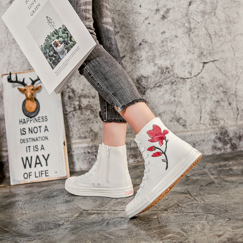 Belifi Fashion Wild High-Top Canvas Shoes