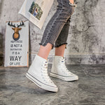 Belifi Simple Versatile Flat High-Top Shoes