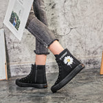 Belifi Fashion Printed Flat Bottomed High Top Shoes