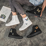 Belifi Casual Printed Butterfly High Top Shoes