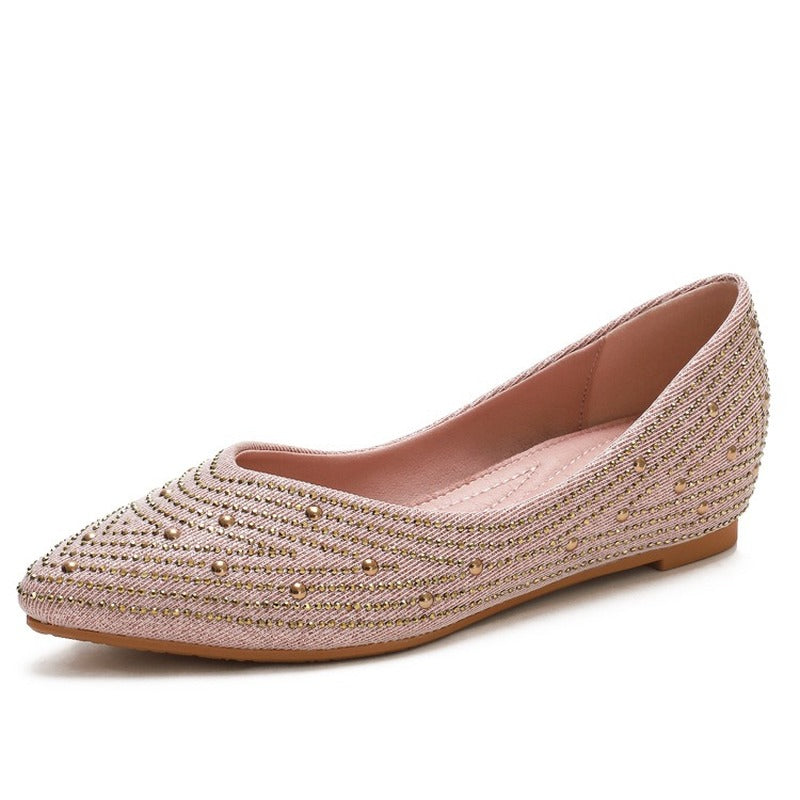 Belifi Versatile Diamond Slope Heel Comfortable Doudou Shoes