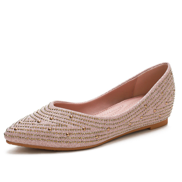 Belifi Versatile Diamond Slope Heel Comfortable Doudou Shoes
