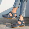 Belifi - Soft PU Leather Closed Toe Vintage Anti-Slip Sandals