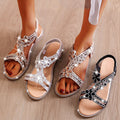 Women Flat Shoes Summer Luxury Designer Rhinestone Sandals