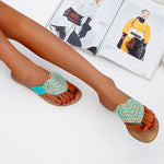 Belifi Rhinestone Love heart Flip Flops