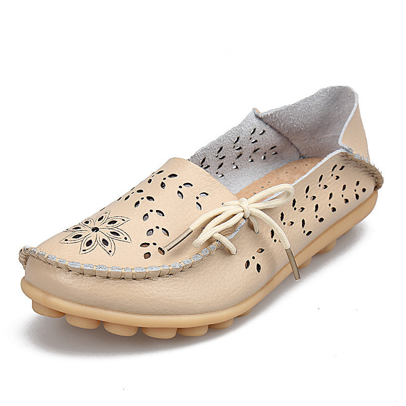 Belifi New Hollow Leather Casual Shoes