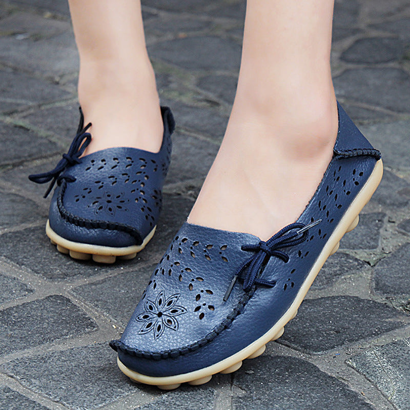 Belifi New Hollow Leather Casual Shoes