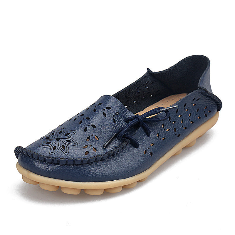 Belifi New Hollow Leather Casual Shoes