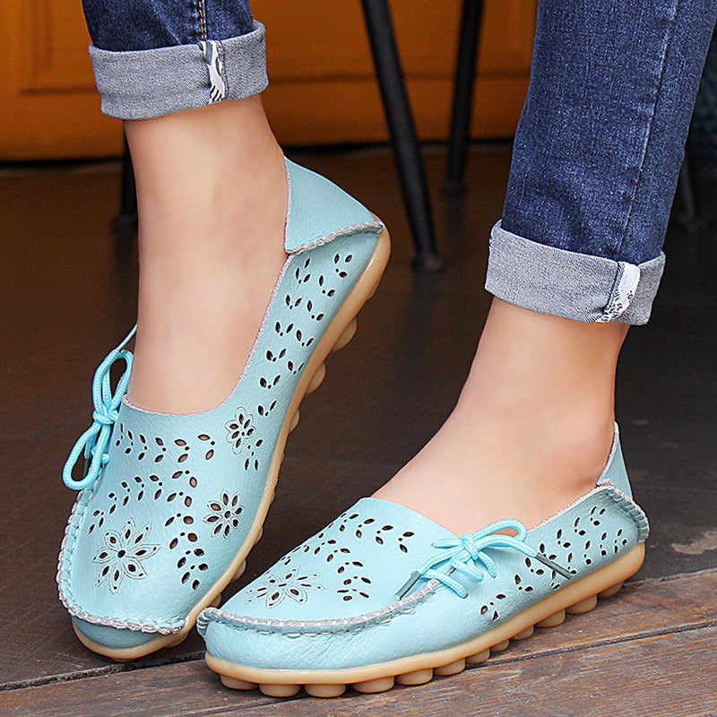 Belifi New Hollow Leather Casual Shoes