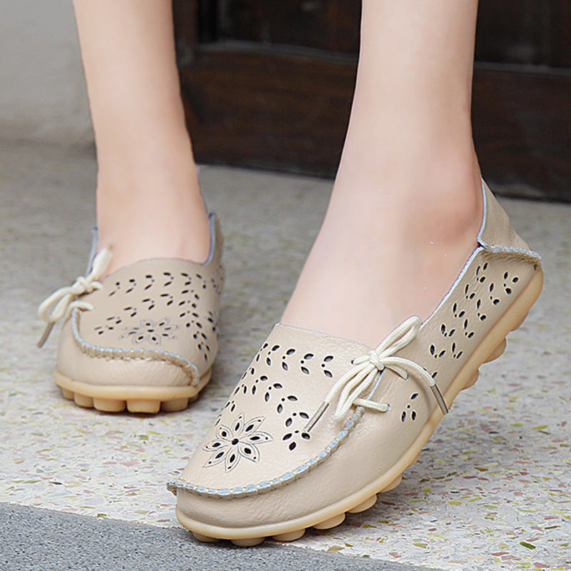 Belifi New Hollow Leather Casual Shoes