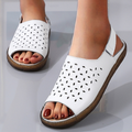 Belifi Hollow Out Low Top Flat Heel Breathable Women's Sandals