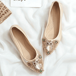 Belifi Rhinestone Flats Casual Comfort Dressy Flats For Wedding Fox Slippers CF306