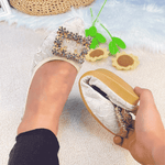 Belifi Rhinestone Flats Casual Comfort Dressy Flats For Wedding Fox Slippers CF303