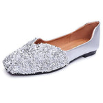 Belifi Women's Rhinestone Flats Fashion Sequin Wedding Shoes