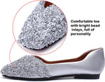 Belifi Women's Rhinestone Flats Fashion Sequin Wedding Shoes