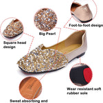 Belifi Women's Rhinestone Flats Fashion Sequin Wedding Shoes